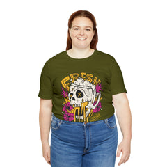Fresh Beer Skull Shirt | Drink Beer Unisex T-Shirt