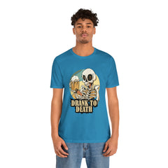 Skeleton Drank to Death Shirt | Drink Beer Unisex T-Shirt