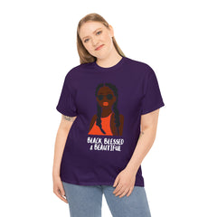 Black Blessed And Beautiful Shirt | Empowered & Beautiful Cotton T-shirt
