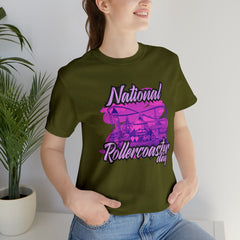 National Rollercoaster Day Pink Shirt | Carnival Ride T-Shirt