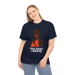 Black Blessed And Beautiful Shirt | Empowered & Beautiful Cotton T-shirt