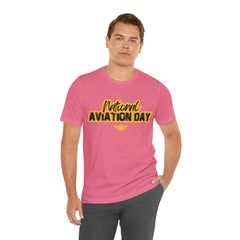 National Aviation Day Yellow Shirt | Airplane Pilot T-Shirt