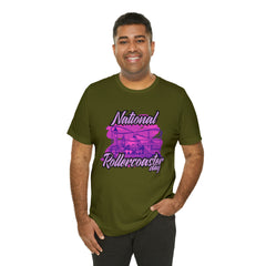 National Rollercoaster Day Pink Shirt | Carnival Ride T-Shirt
