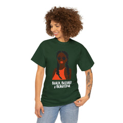 Black Blessed And Beautiful Shirt | Empowered & Beautiful Cotton T-shirt