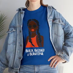 Black Blessed And Beautiful Shirt | Empowered & Beautiful Cotton T-shirt