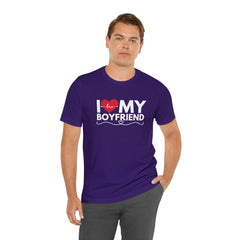 I Love My Boyfriend Shirt | Couple Love T-Shirt, Pair Girlfriend Boyfriend Matching Shirt