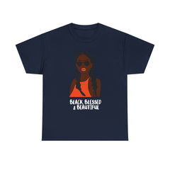 Black Blessed And Beautiful Shirt | Empowered & Beautiful Cotton T-shirt