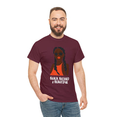 Black Blessed And Beautiful Shirt | Empowered & Beautiful Cotton T-shirt
