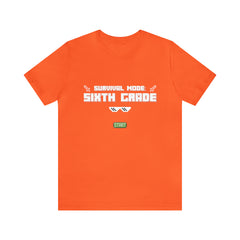 Sixth Grade Survival Mode Shirt | Minecraft School Unisex T-Shirt