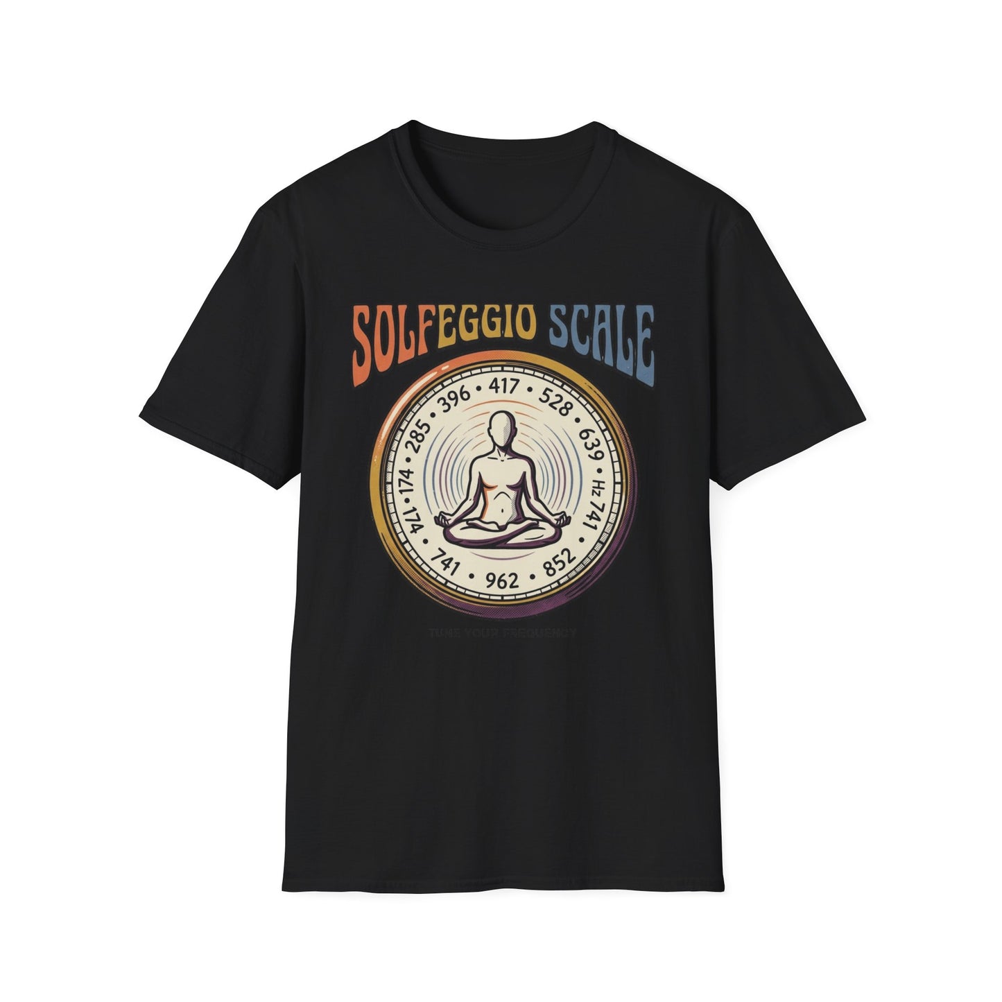 Solfeggio Scale T-Shirt — Chakra Healing Frequencies Tee