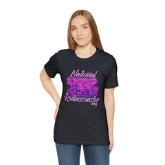 National Rollercoaster Day Pink Shirt | Carnival Ride T-Shirt