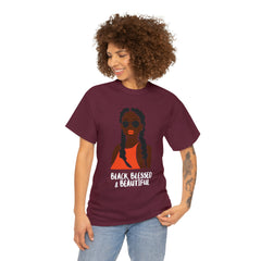 Black Blessed And Beautiful Shirt | Empowered & Beautiful Cotton T-shirt