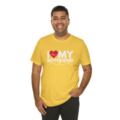 I Love My Boyfriend Shirt | Couple Love T-Shirt, Pair Girlfriend Boyfriend Matching Shirt