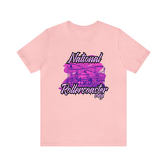 National Rollercoaster Day Pink Shirt | Carnival Ride T-Shirt