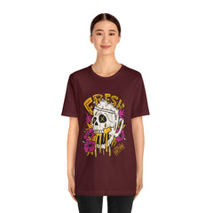 Fresh Beer Skull Shirt | Drink Beer Unisex T-Shirt