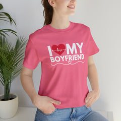 I Love My Boyfriend Shirt | Couple Love T-Shirt, Pair Girlfriend Boyfriend Matching Shirt