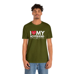 I Love My Boyfriend Shirt | Couple Love T-Shirt, Pair Girlfriend Boyfriend Matching Shirt