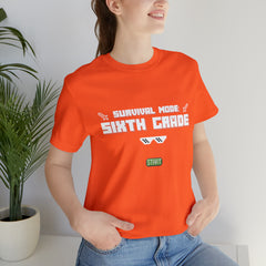 Sixth Grade Survival Mode Shirt | Minecraft School Unisex T-Shirt