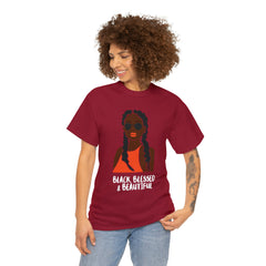 Black Blessed And Beautiful Shirt | Empowered & Beautiful Cotton T-shirt