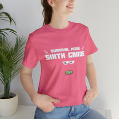 Sixth Grade Survival Mode Shirt | Minecraft School Unisex T-Shirt