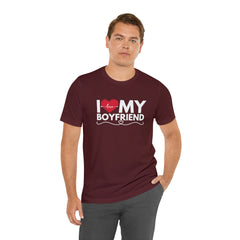 I Love My Boyfriend Shirt | Couple Love T-Shirt, Pair Girlfriend Boyfriend Matching Shirt