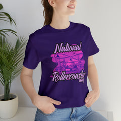 National Rollercoaster Day Pink Shirt | Carnival Ride T-Shirt