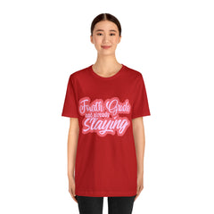 Slaying in Fourth Grade Shirt | Pink School Unisex T-Shirt