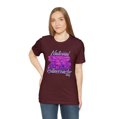 National Rollercoaster Day Pink Shirt | Carnival Ride T-Shirt