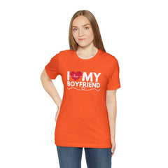 I Love My Boyfriend Shirt | Couple Love T-Shirt, Pair Girlfriend Boyfriend Matching Shirt