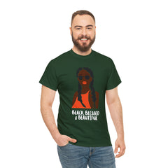 Black Blessed And Beautiful Shirt | Empowered & Beautiful Cotton T-shirt