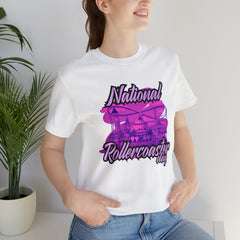 National Rollercoaster Day Pink Shirt | Carnival Ride T-Shirt