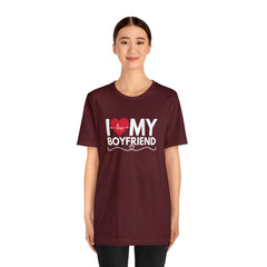 I Love My Boyfriend Shirt | Couple Love T-Shirt, Pair Girlfriend Boyfriend Matching Shirt