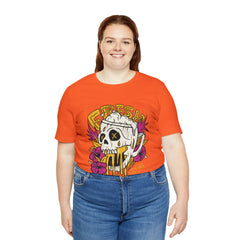 Fresh Beer Skull Shirt | Drink Beer Unisex T-Shirt