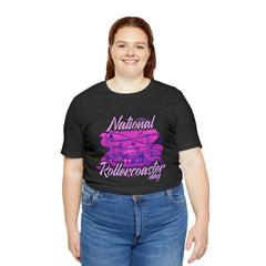 National Rollercoaster Day Pink Shirt | Carnival Ride T-Shirt