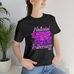 National Rollercoaster Day Pink Shirt | Carnival Ride T-Shirt