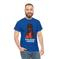 Black Blessed And Beautiful Shirt | Empowered & Beautiful Cotton T-shirt