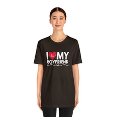 I Love My Boyfriend Shirt | Couple Love T-Shirt, Pair Girlfriend Boyfriend Matching Shirt