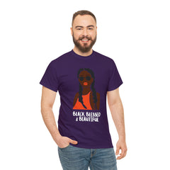 Black Blessed And Beautiful Shirt | Empowered & Beautiful Cotton T-shirt