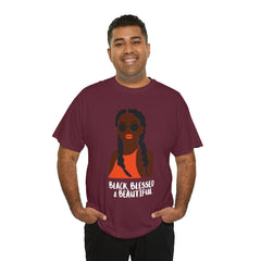 Black Blessed And Beautiful Shirt | Empowered & Beautiful Cotton T-shirt