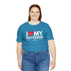 I Love My Boyfriend Shirt | Couple Love T-Shirt, Pair Girlfriend Boyfriend Matching Shirt