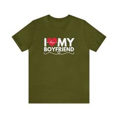 I Love My Boyfriend Shirt | Couple Love T-Shirt, Pair Girlfriend Boyfriend Matching Shirt