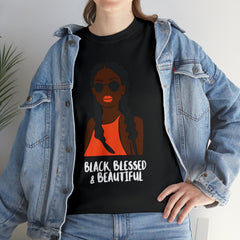 Black Blessed And Beautiful Shirt | Empowered & Beautiful Cotton T-shirt