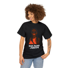 Black Blessed And Beautiful Shirt | Empowered & Beautiful Cotton T-shirt