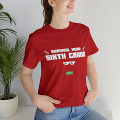 Sixth Grade Survival Mode Shirt | Minecraft School Unisex T-Shirt