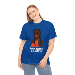 Black Blessed And Beautiful Shirt | Empowered & Beautiful Cotton T-shirt
