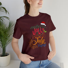 Merry Sunny July Shirt | Christmas in July Statement T-Shirt