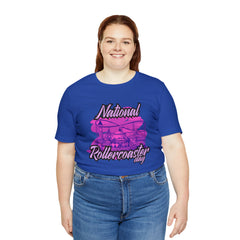 National Rollercoaster Day Pink Shirt | Carnival Ride T-Shirt