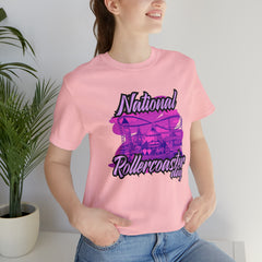 National Rollercoaster Day Pink Shirt | Carnival Ride T-Shirt