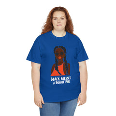 Black Blessed And Beautiful Shirt | Empowered & Beautiful Cotton T-shirt