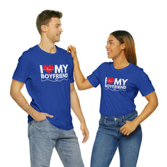 I Love My Boyfriend Shirt | Couple Love T-Shirt, Pair Girlfriend Boyfriend Matching Shirt